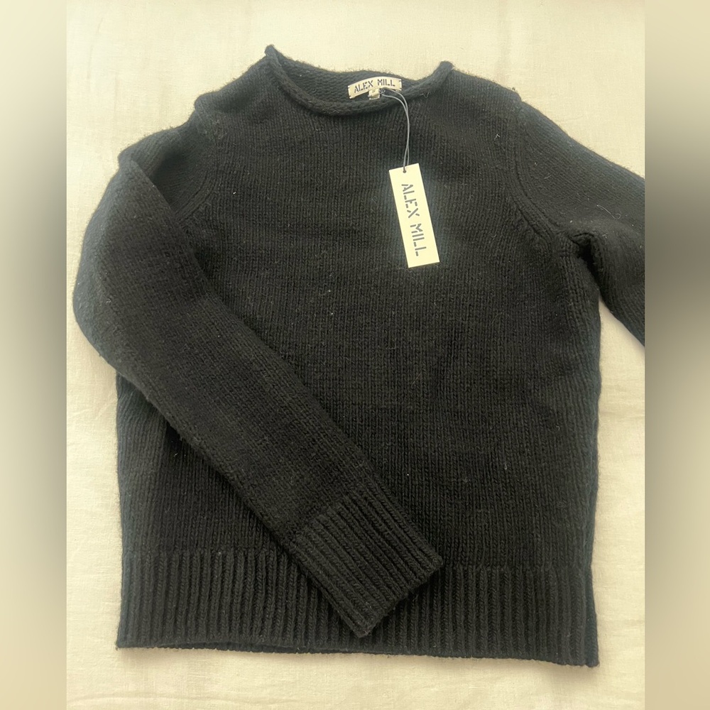 Alex Mill the Jamie sweater  Black Sweater 100% extra fine Marino wool